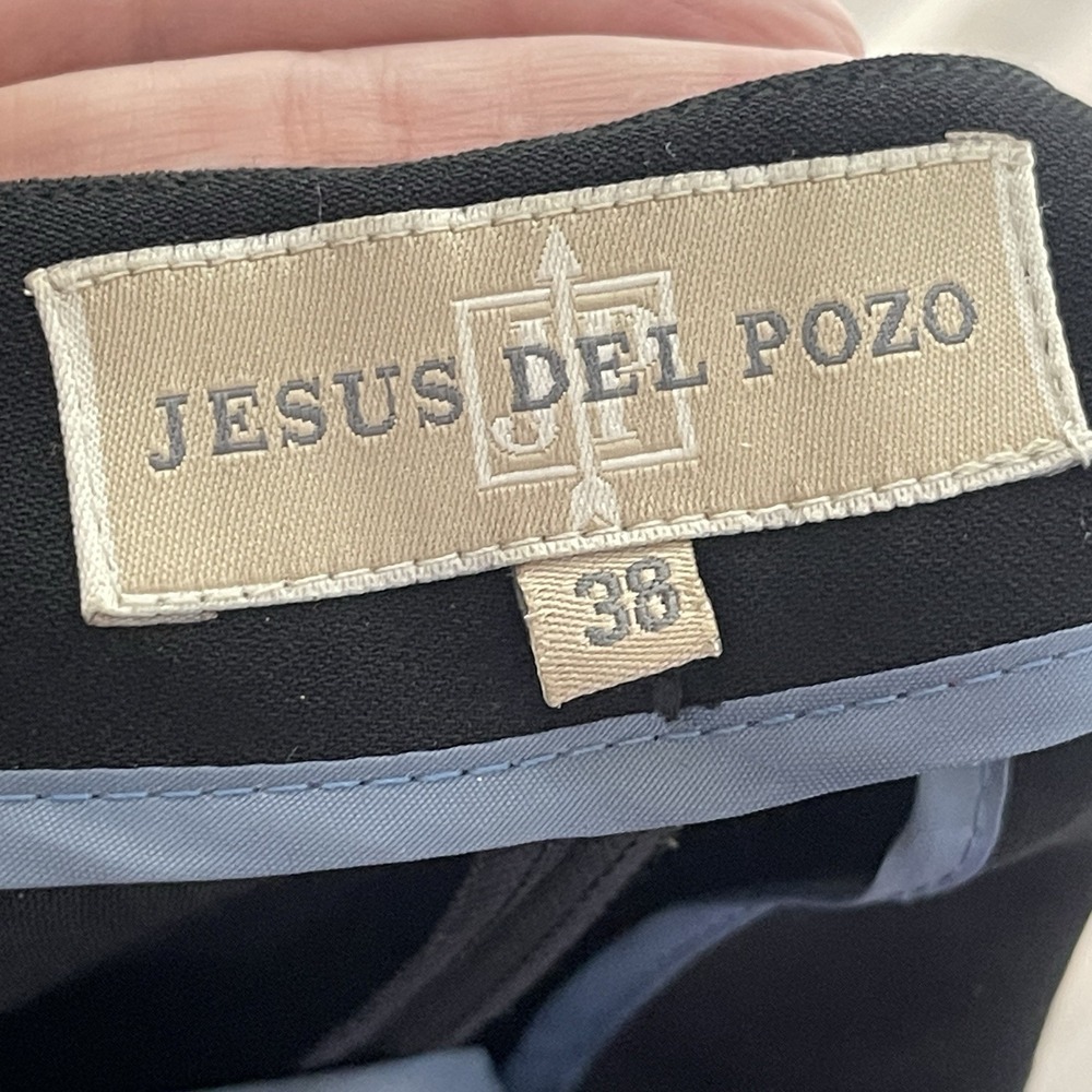 Jesus Del Pozo Black Draped Straight Leg Pants Size 8 Euro 38 Dress‎ Pants Chic - Picture 4 of 11